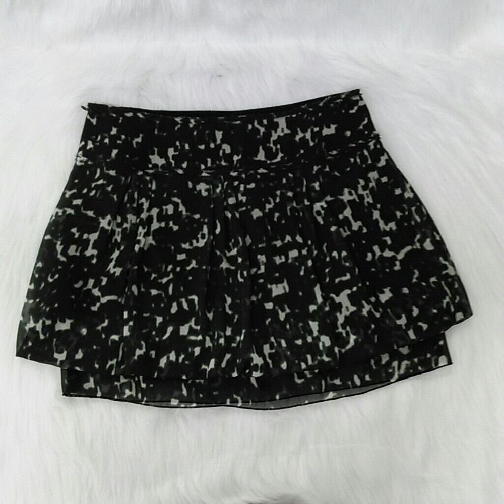 Gap Skirt Mini A-Line Frayed Look Soft Pleats Sz 2